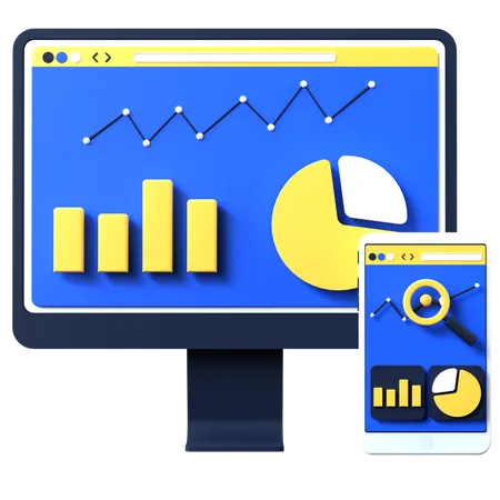 Analyse commerciale  3D Icon