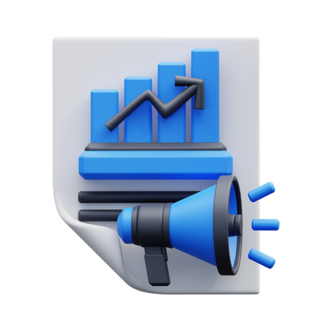 Annonce d'analyse commerciale  3D Icon