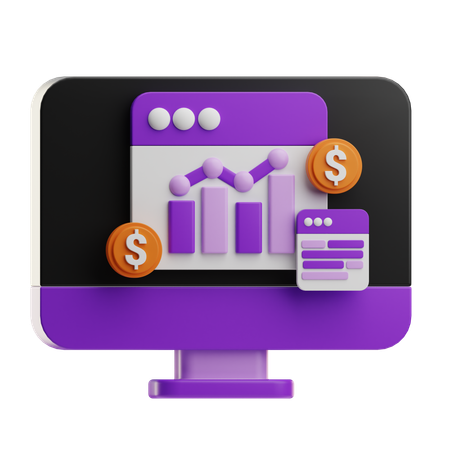 Croissance de l'analyse  3D Icon