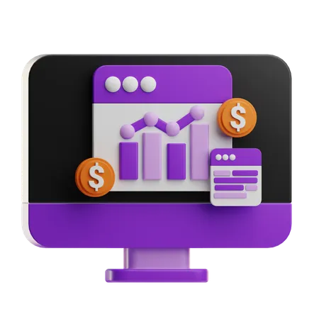 Croissance de l'analyse  3D Icon