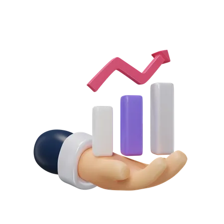 Croissance de l'analyse  3D Icon