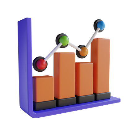 Croissance analytique  3D Icon