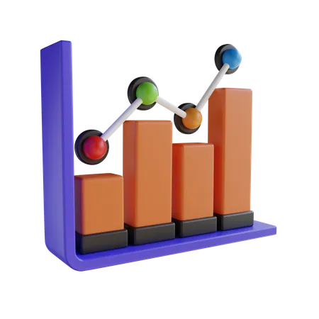 Croissance analytique  3D Icon