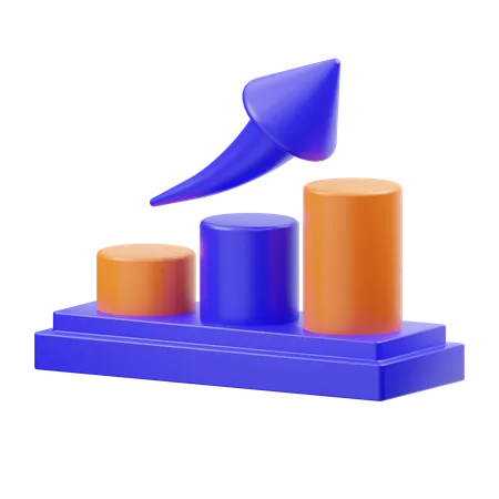 Croissance de l'analyse  3D Icon