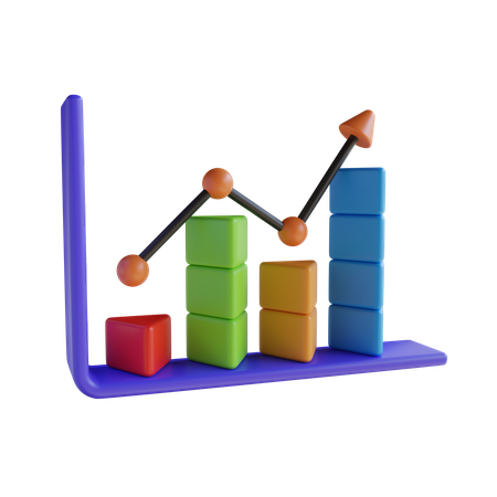 Croissance analytique  3D Icon