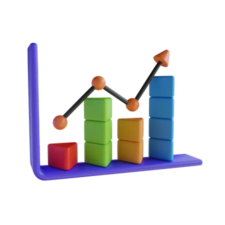 Croissance analytique  3D Icon