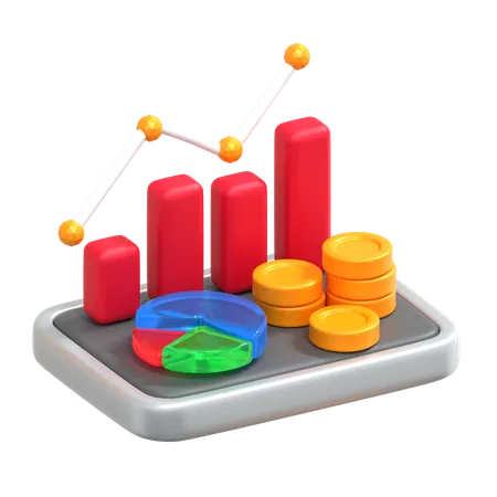 Analyse commerciale  3D Icon