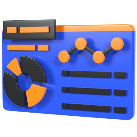 Analyse commerciale  3D Illustration