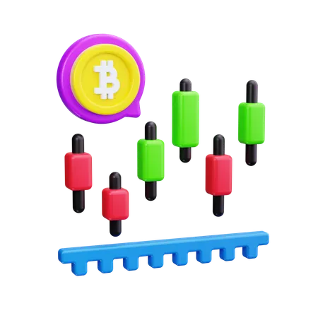 Analyse Bitcoin  3D Icon