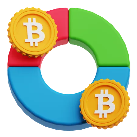 Analyse Bitcoin  3D Icon