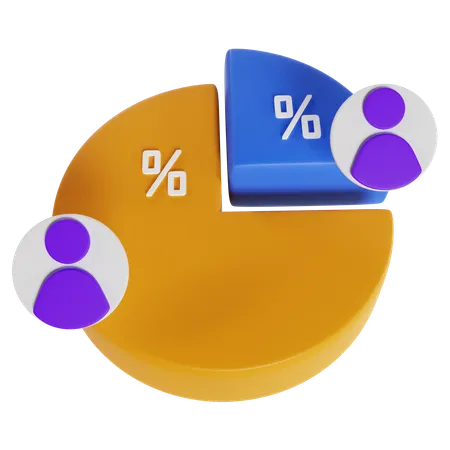 Analyse du diagramme circulaire politique  3D Icon