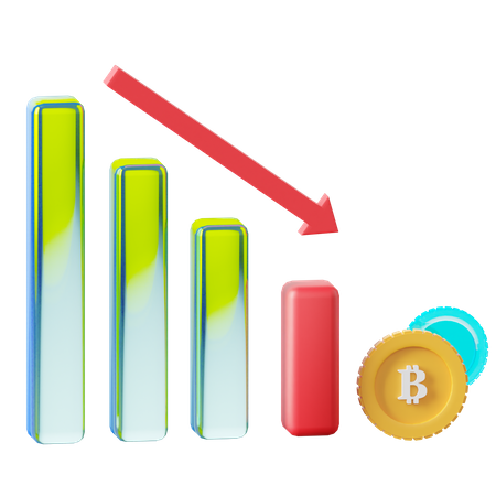 Analyse des données Bitcoin  3D Icon