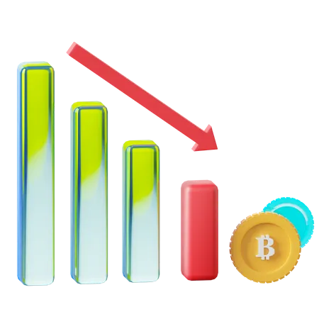 Analyse des données Bitcoin  3D Icon