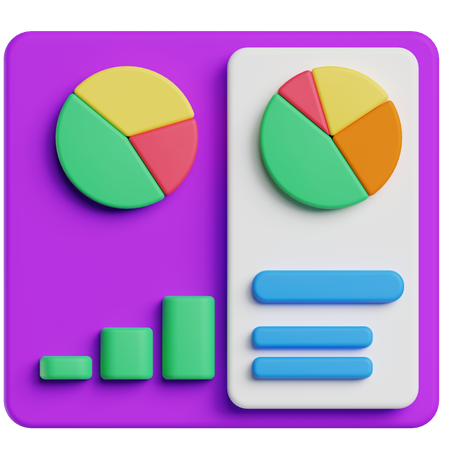 Graphique d'analyse des données  3D Icon