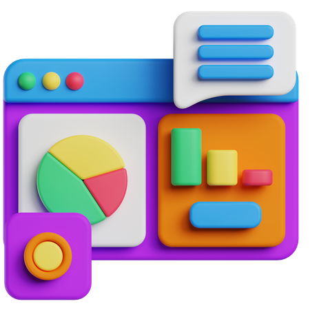 Graphique d'analyse des données  3D Icon