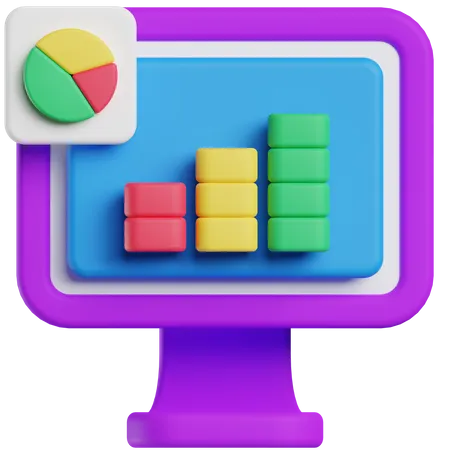 Graphique d'analyse des données  3D Icon