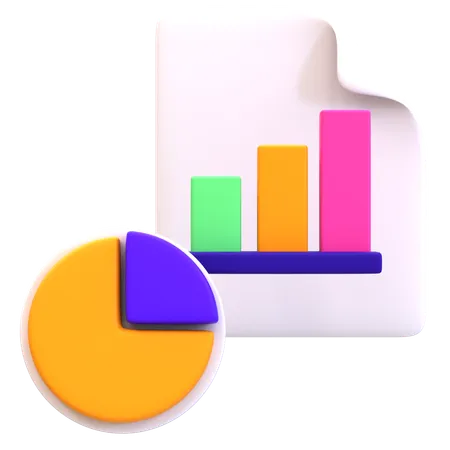 Analyse de données statistiques  3D Icon