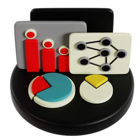 Visualisation de l'analyse des données  3D Icon