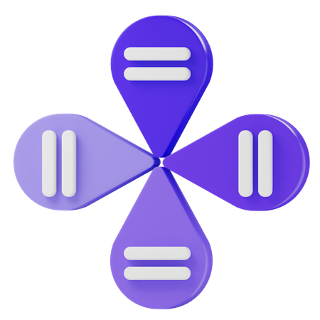 Analyse de localisation  3D Icon