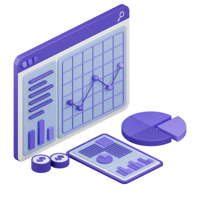 Analyse de marché  3D Icon