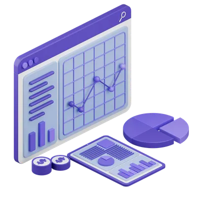 Analyse de marché  3D Icon