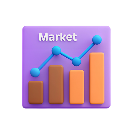 Analyse de marché  3D Icon