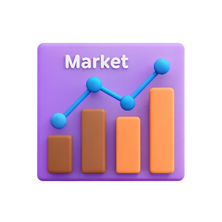 Analyse de marché  3D Icon