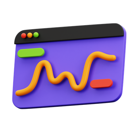 Graphique d'analyse de marché  3D Icon