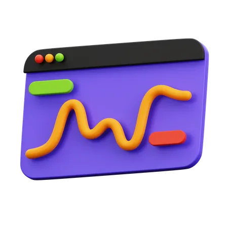 Graphique d'analyse de marché  3D Icon