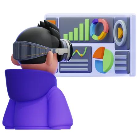 Analyser des données virtuelles  3D Icon