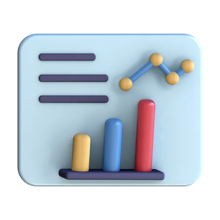 Analytics-Diagramm  3D Illustration