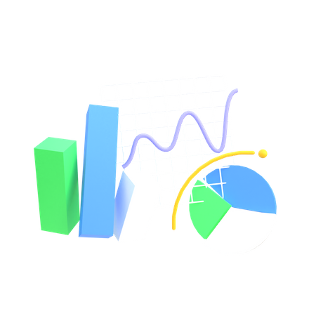 Analytics-Diagramm  3D Illustration