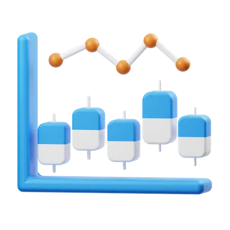 Analytics-Diagramm  3D Illustration