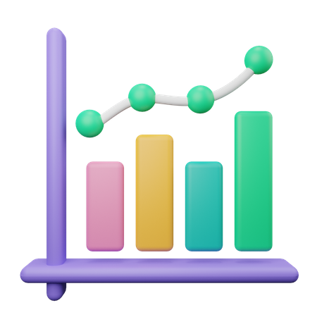 Analytics-Diagramm  3D Illustration