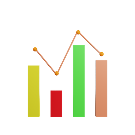 Analytics-Diagramm  3D Illustration