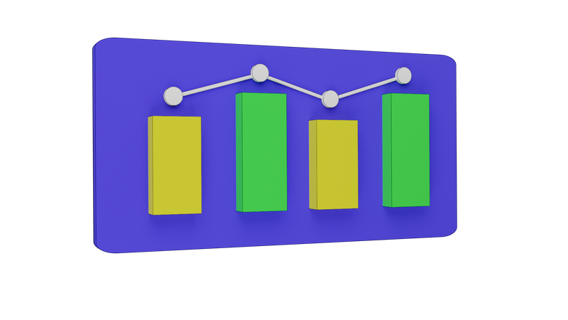 Analytics-Diagramm  3D Illustration