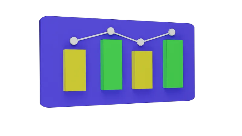 Analytics-Diagramm  3D Illustration