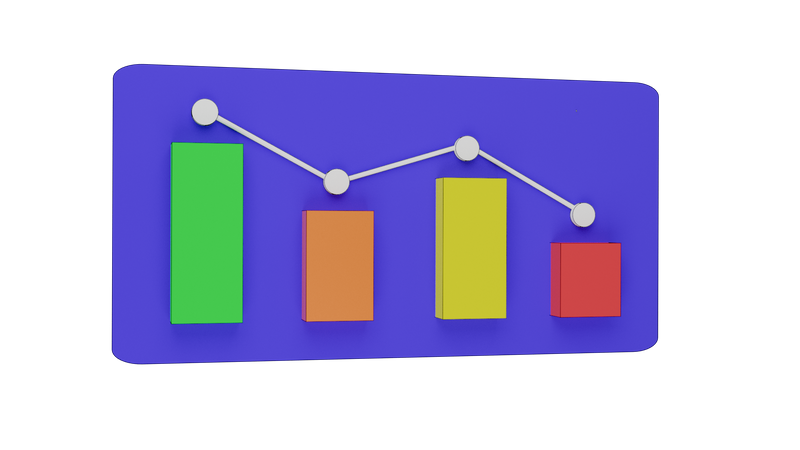 Analytics-Diagramm  3D Illustration