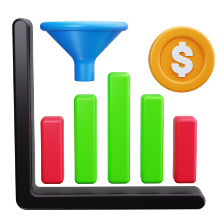 Analyse en entonnoir  3D Icon