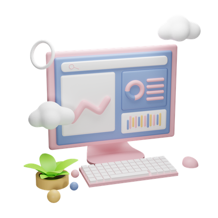 Analyse en ligne  3D Icon
