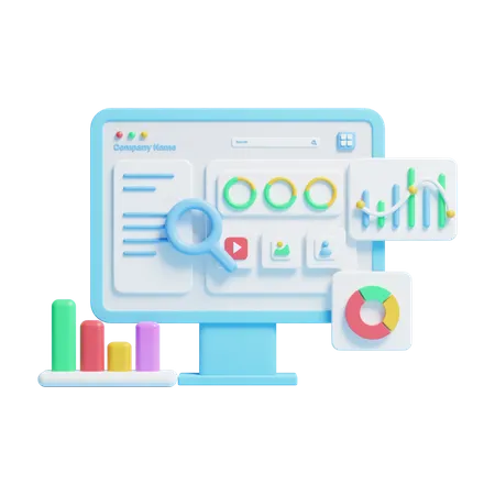 Analyse en ligne  3D Icon