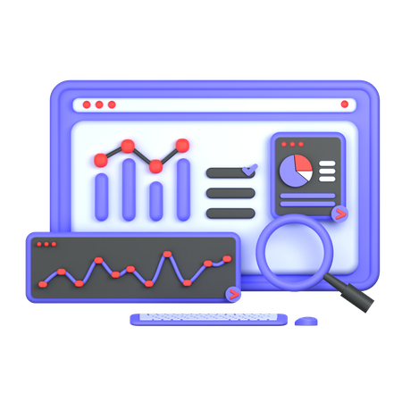 Analyse en ligne  3D Illustration