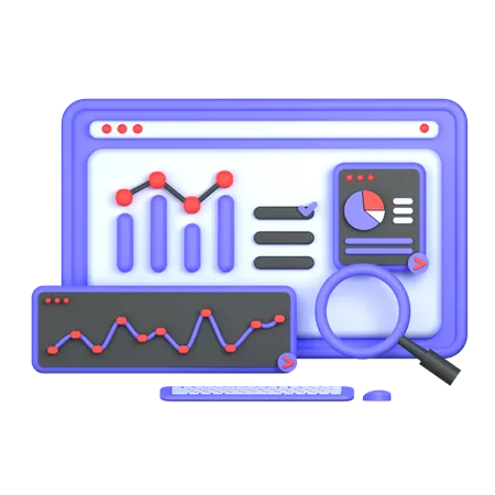 Analyse en ligne  3D Illustration