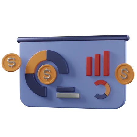 Analyse financière  3D Icon