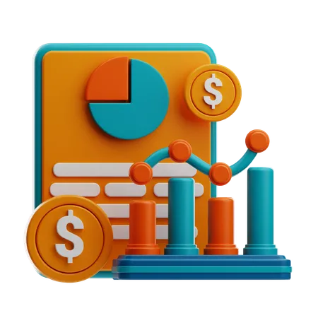 Analyse financière  3D Icon