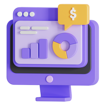 Analyse financière  3D Icon