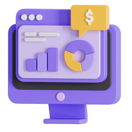 Analyse financière  3D Icon