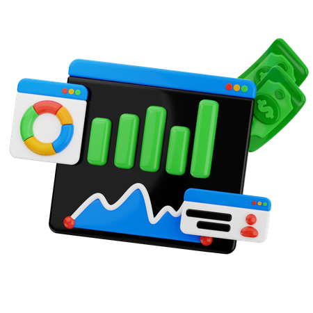 Analyse financière  3D Icon