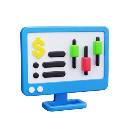 Analyse financière  3D Icon