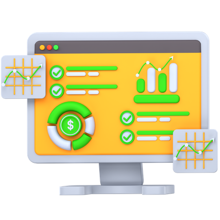 Analyse financière  3D Icon